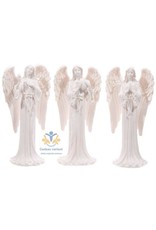 Engel beeld biddend wit