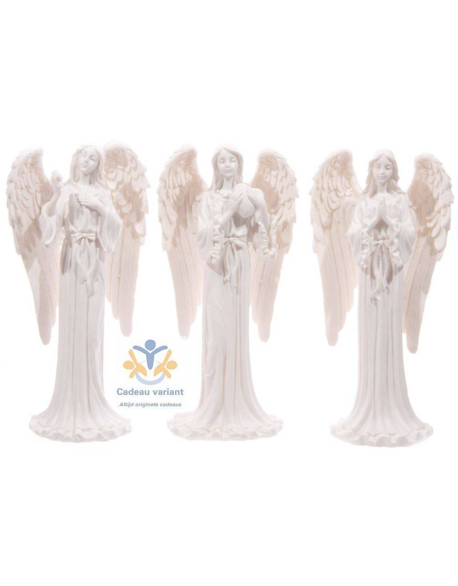 Engel beeld biddend wit