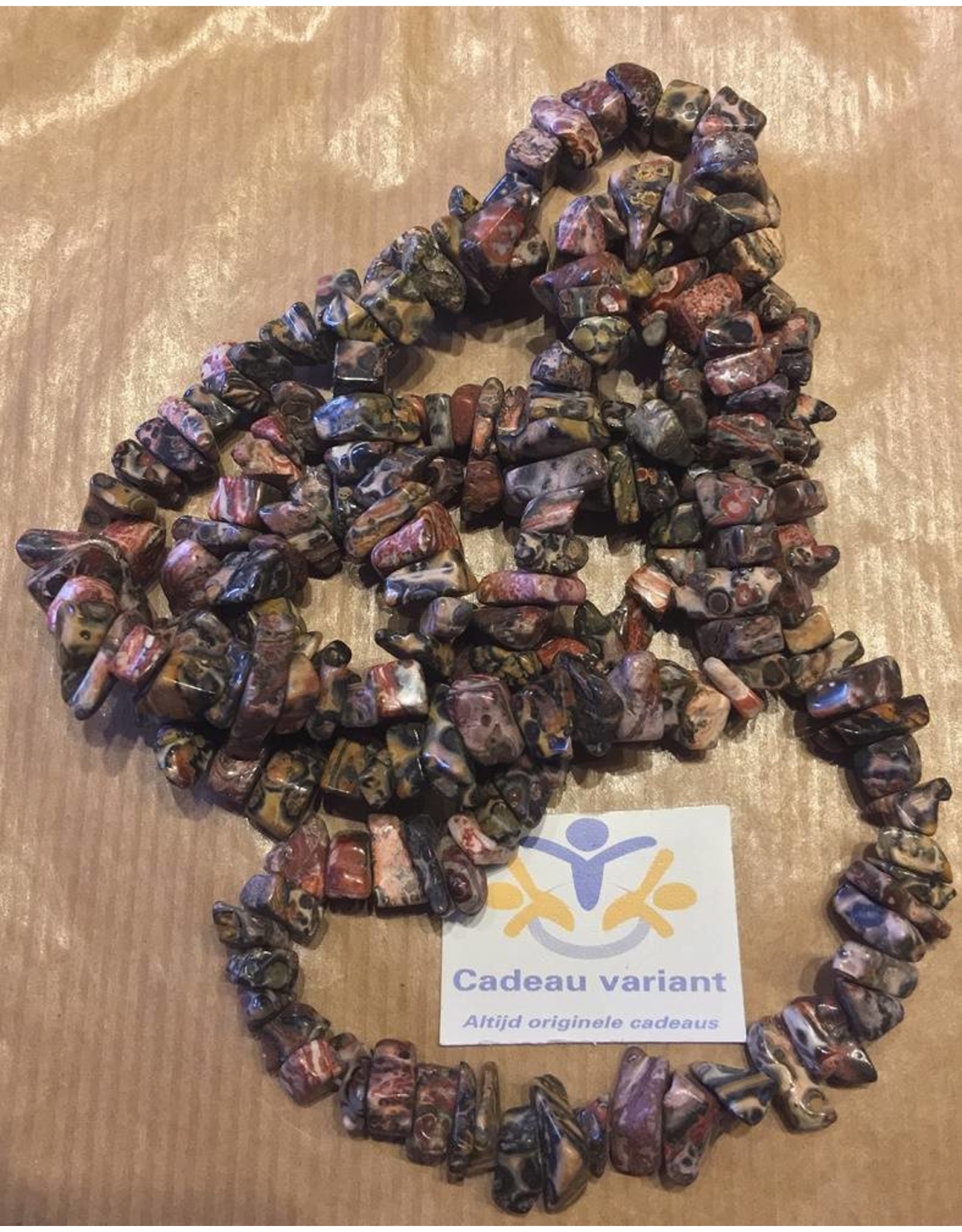 Jaspis luipaard splitketting 90 cm