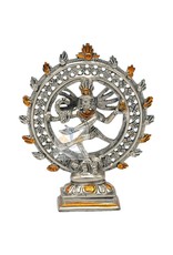 Shiva Nataraja messing dubbele ring tweekleurig