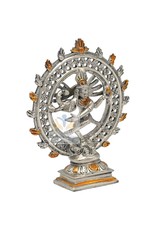 Shiva Nataraja messing dubbele ring tweekleurig