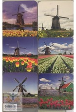 Holland onderzetters molen (6 stuks)