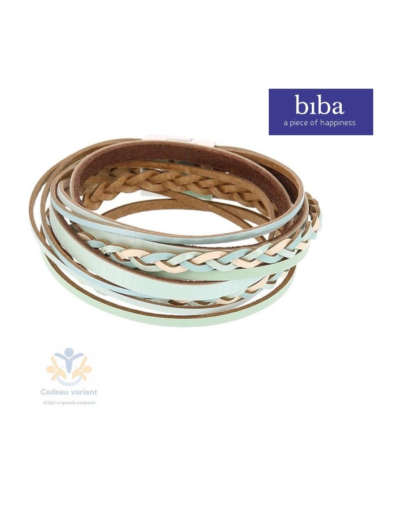 Biba Biba Armband gevlochten mint