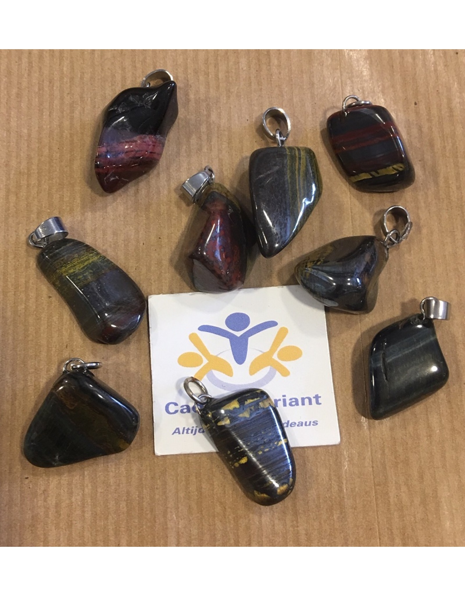 Tijgerijzer hanger vrije vorm