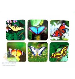 Vlinder onderzetters (6 stuks)