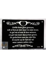 Gedenkplaat liefde kent geen grenzen