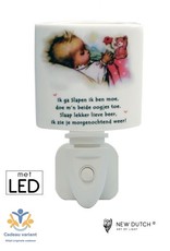 New Dutch Stekkerlamp  baby en beer roze LED