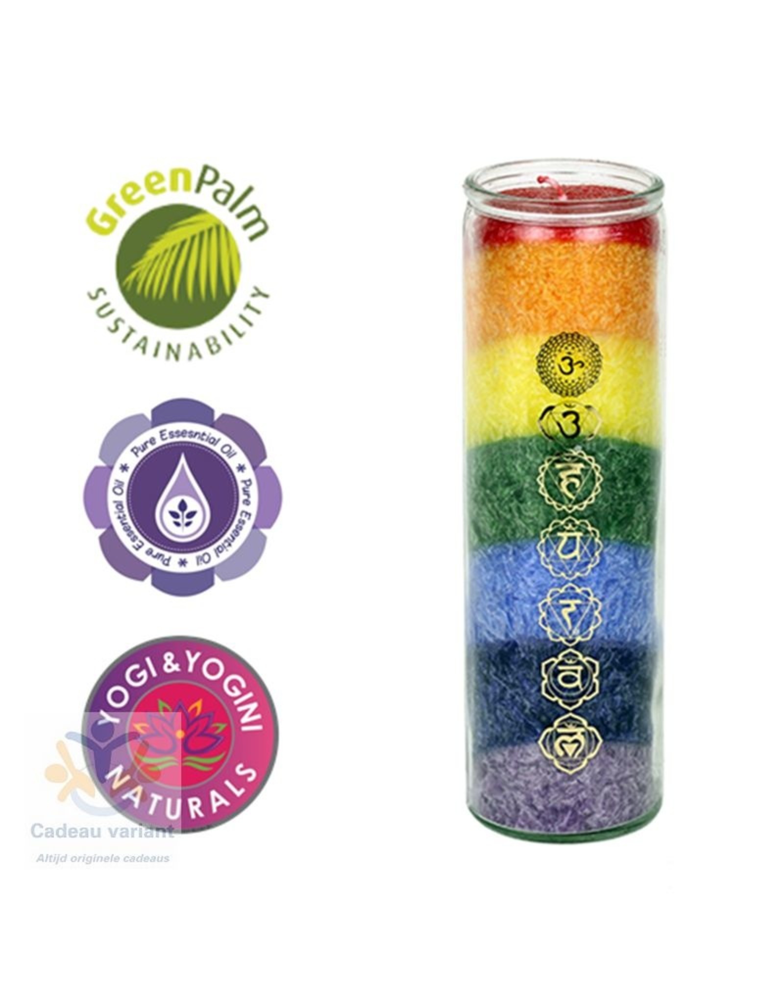 Chakra fairtrade  stearine geurkaars