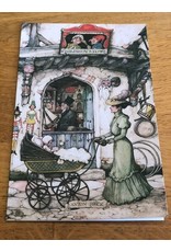 Anton Pieck Vrouw met kinderwagen Anton Pieck wenskaart Anton Pieck Vrouw met kinderwagen Anton Pieck wenskaart
