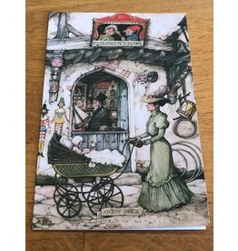 Anton Pieck Vrouw met kinderwagen Anton Pieck wenskaart