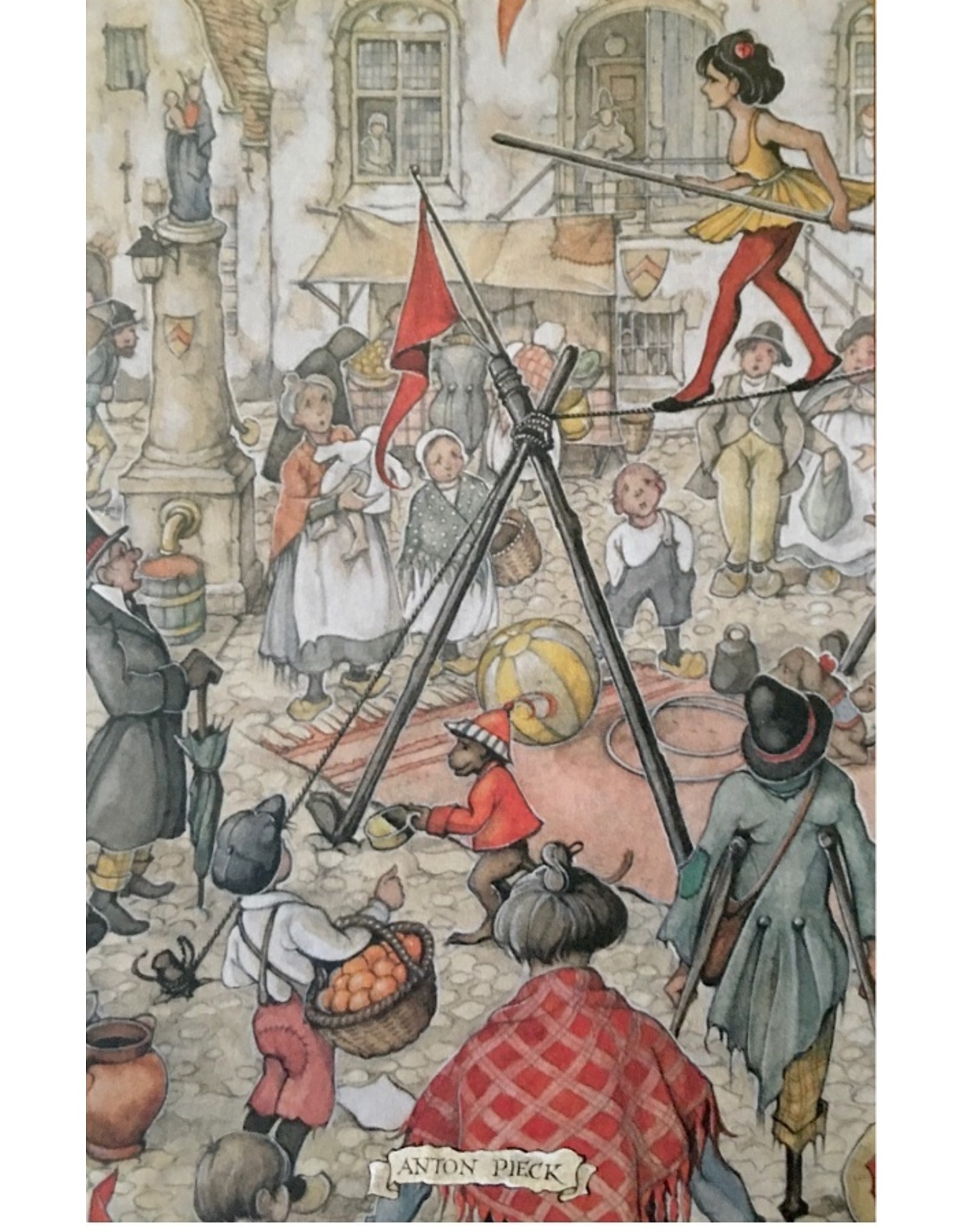 Anton Pieck Koord danser Anton Pieck wenskaart