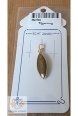 Tijgeroog edelsteen hanger gold plated