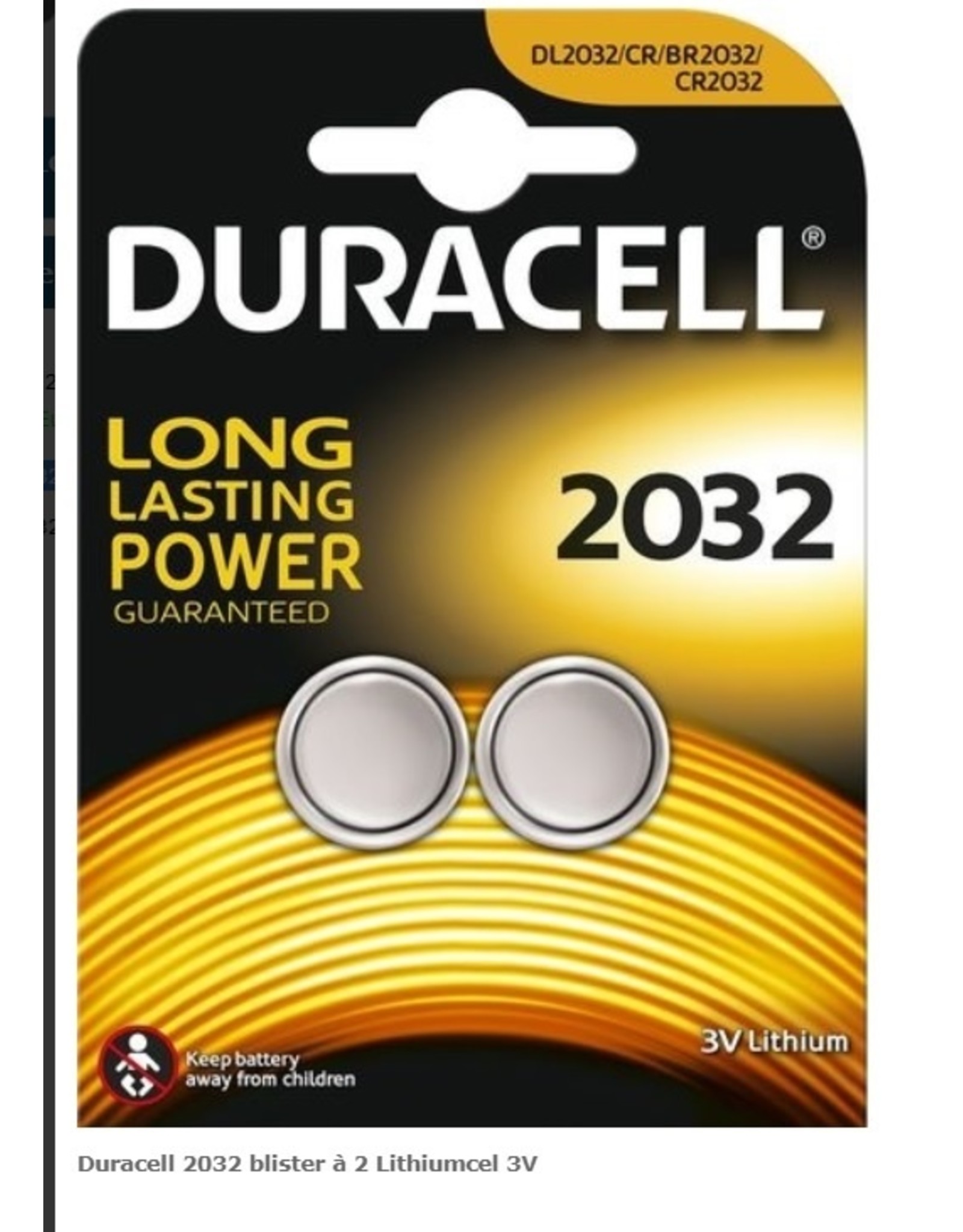 Duracell knoopcel  CR2032