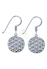 Flower of life zilver oorbellen