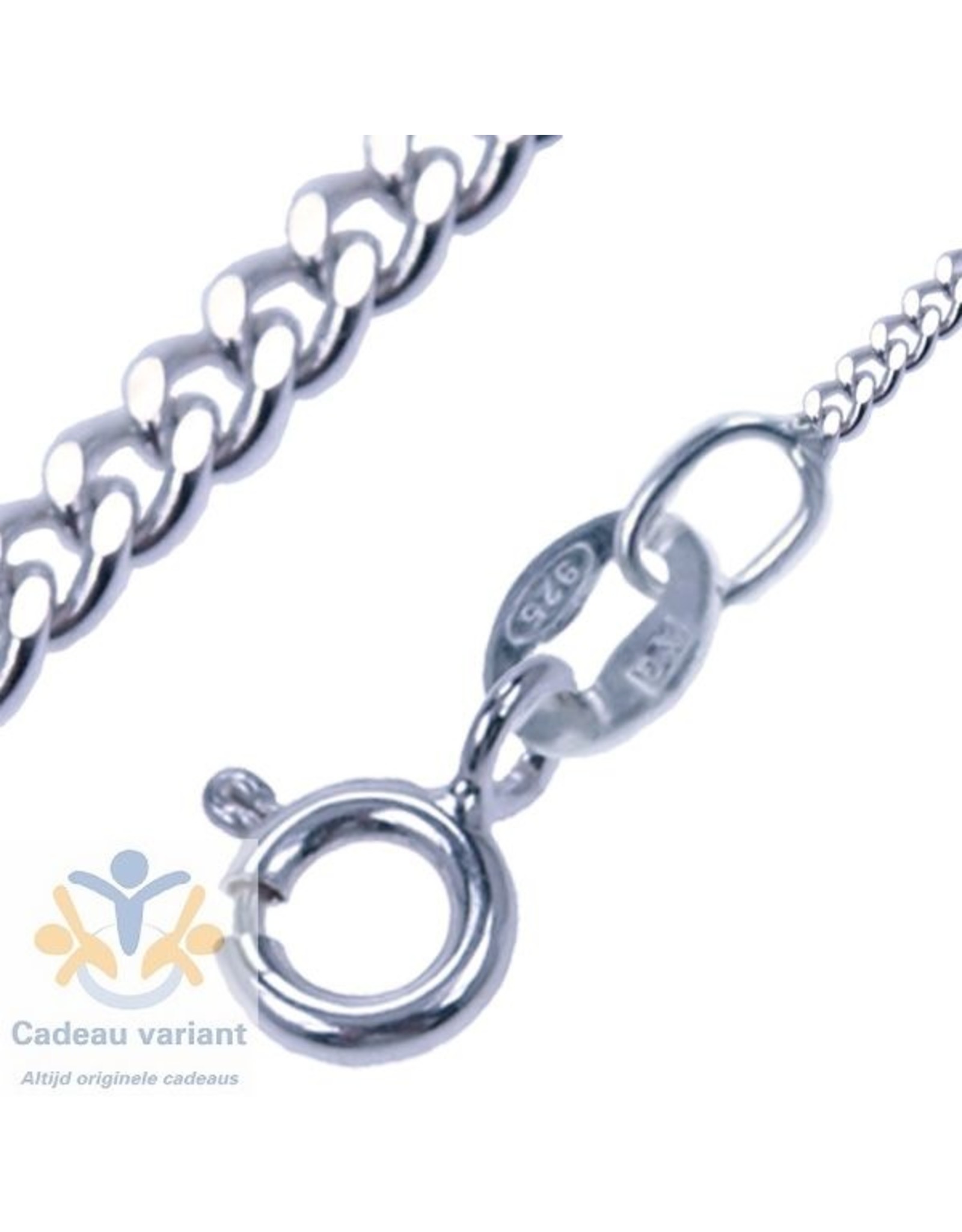 Hol Gebruikelijk mode Ketting zilver 50 cm gourmet schakel - Cadeau variant