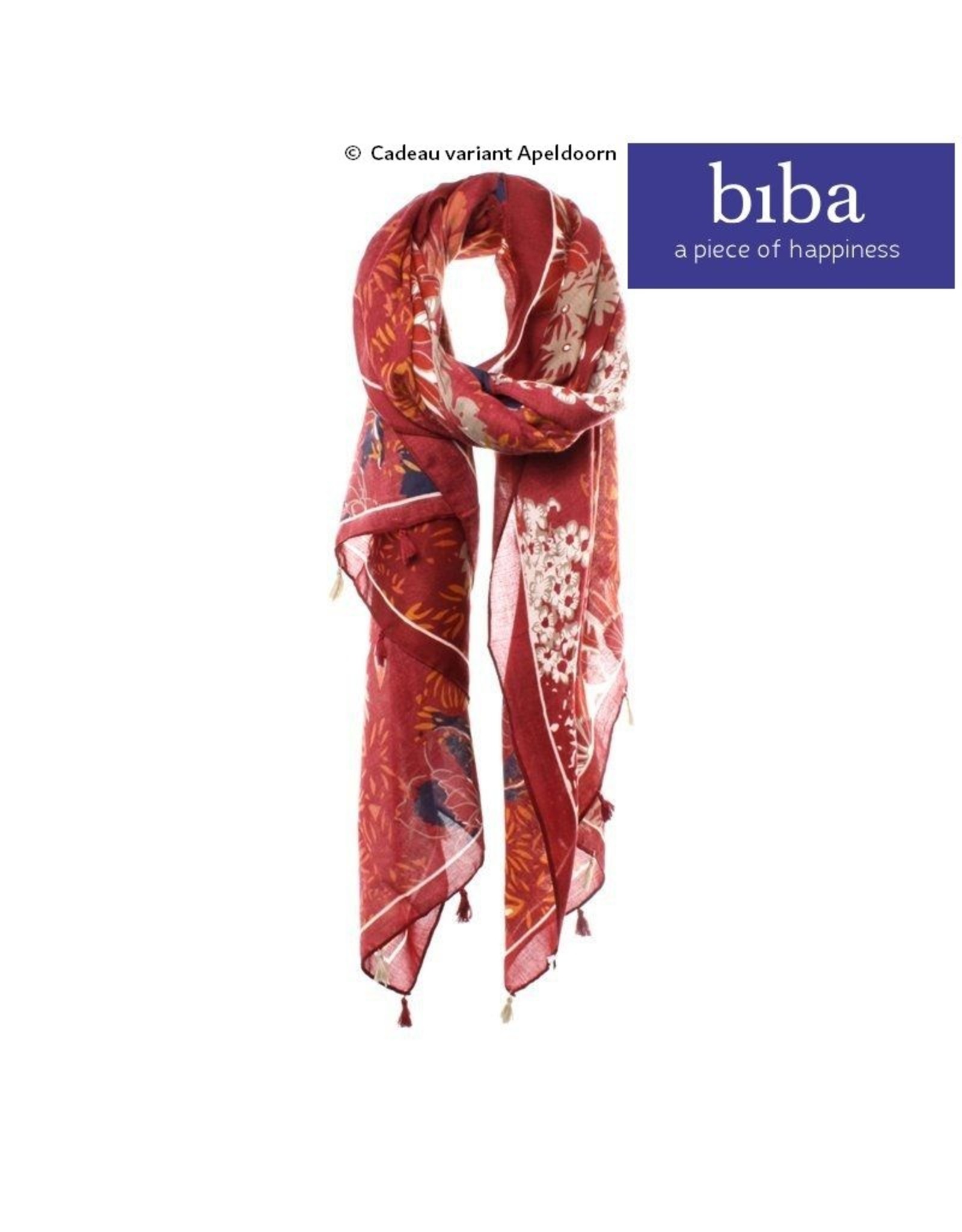 Biba Biba sjaal 73108 rood bruin