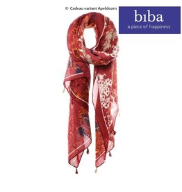 Biba Biba sjaal 73108 rood bruin