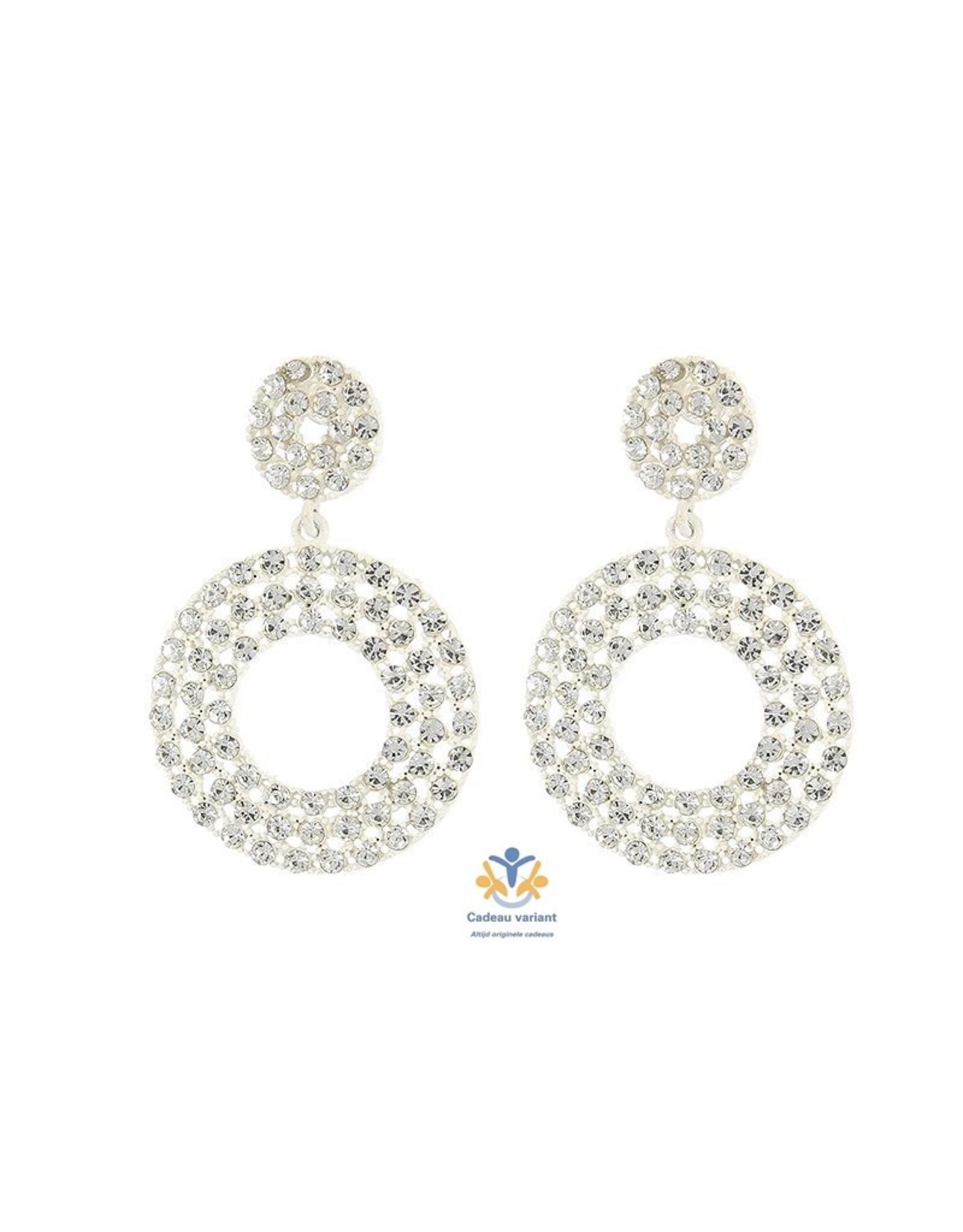 Biba bijouterie Oorbellen glitter cirkel