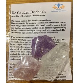 Gouden driehoek edelstenen set ruw