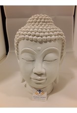 Boeddha hoofd wit 20 cm
