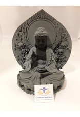 Boeddha Lotus zwart grijs
