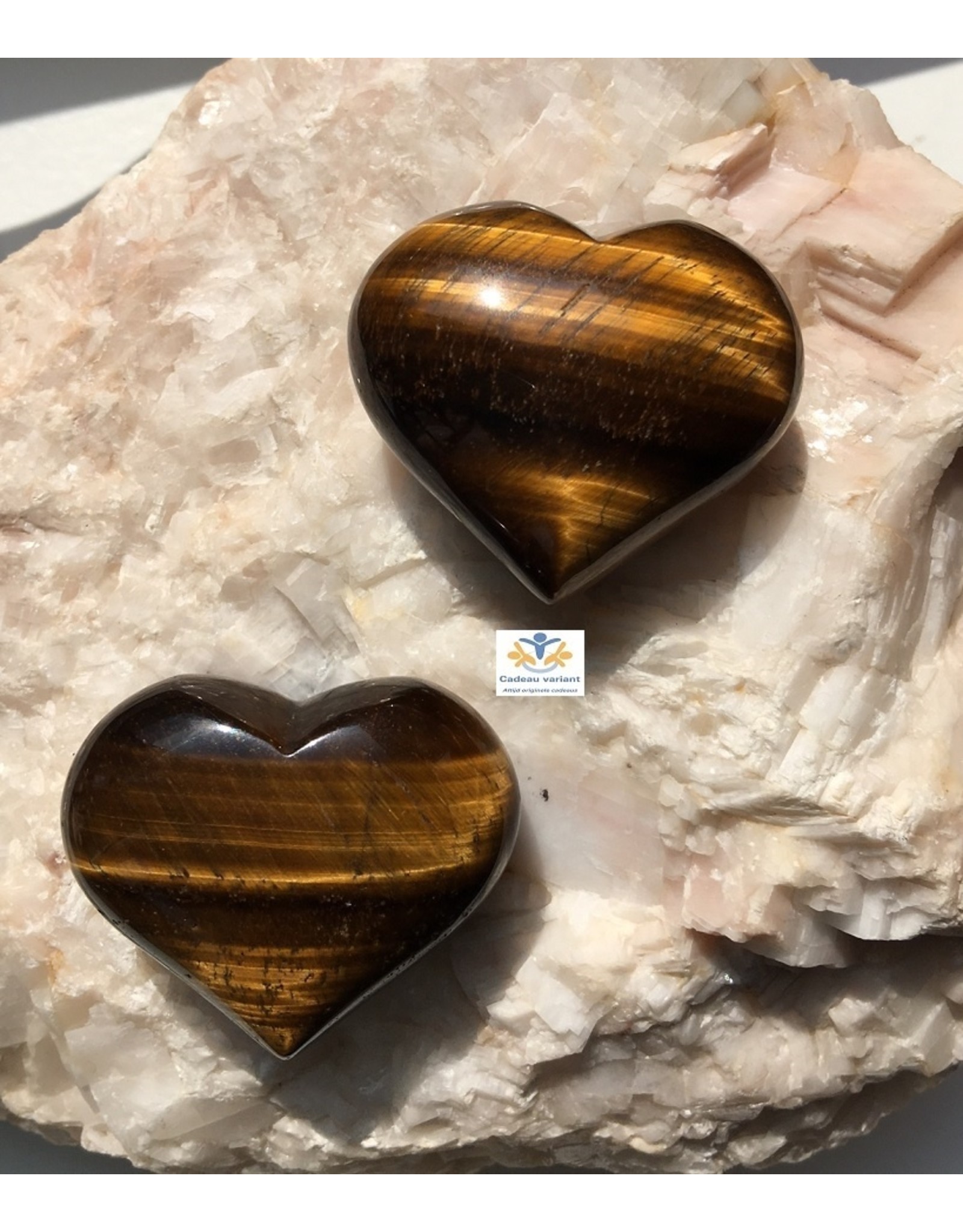 Tijgeroog edelsteen hart 4 cm