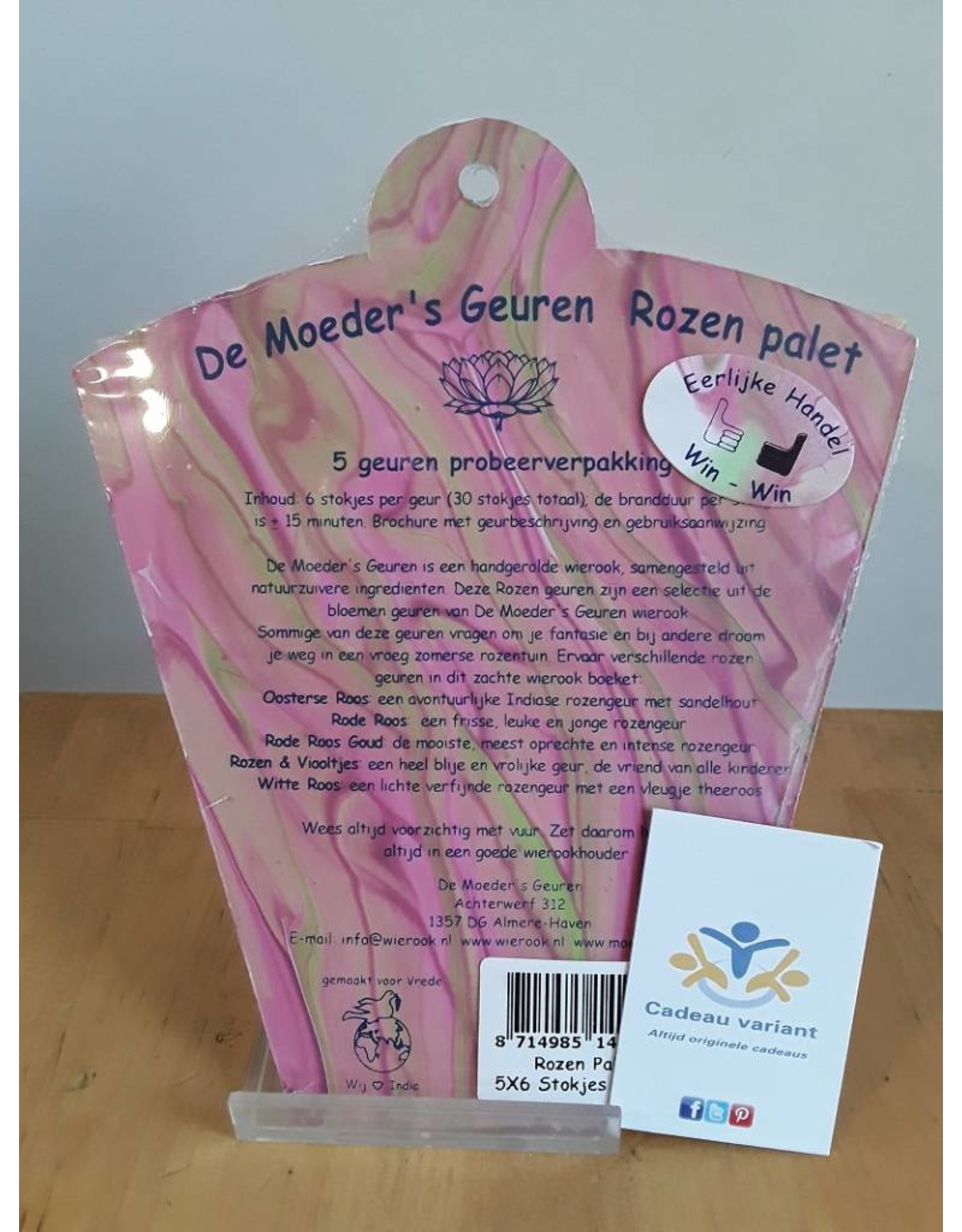 Wierook rozen palet cadeauset