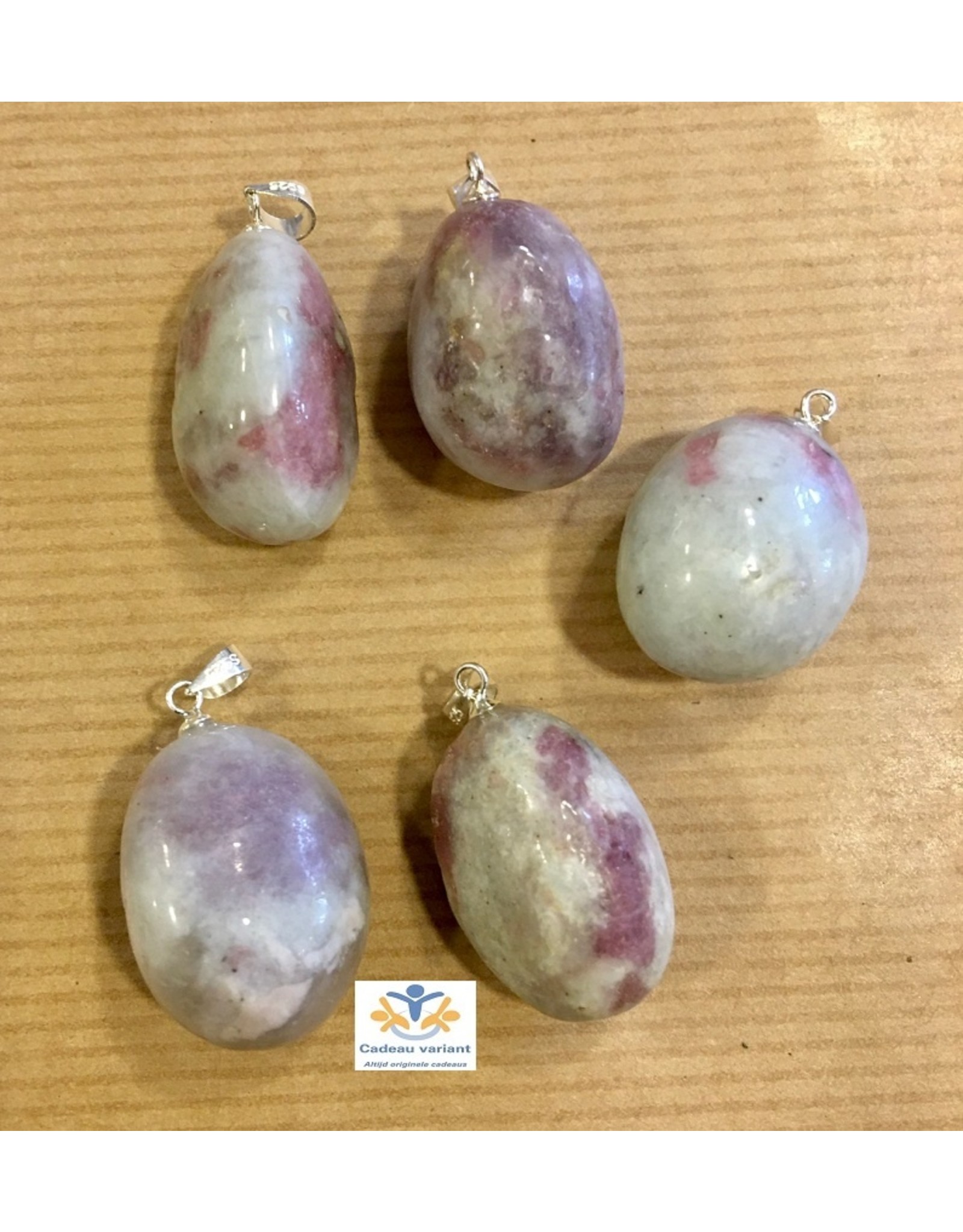 Toermalijn hanger roze (Rubeliet) groot