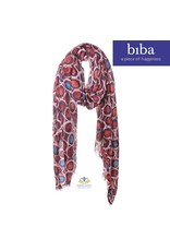 Biba Biba sjaal 73263 bruin rood