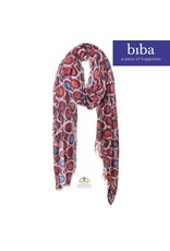 Biba bijouterie Biba sjaal 73263 bruin rood