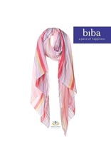 Biba Biba sjaal 73373 roze wit geel