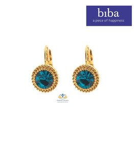 Biba bijouterie Oorbellen Biba goudkleur blauw