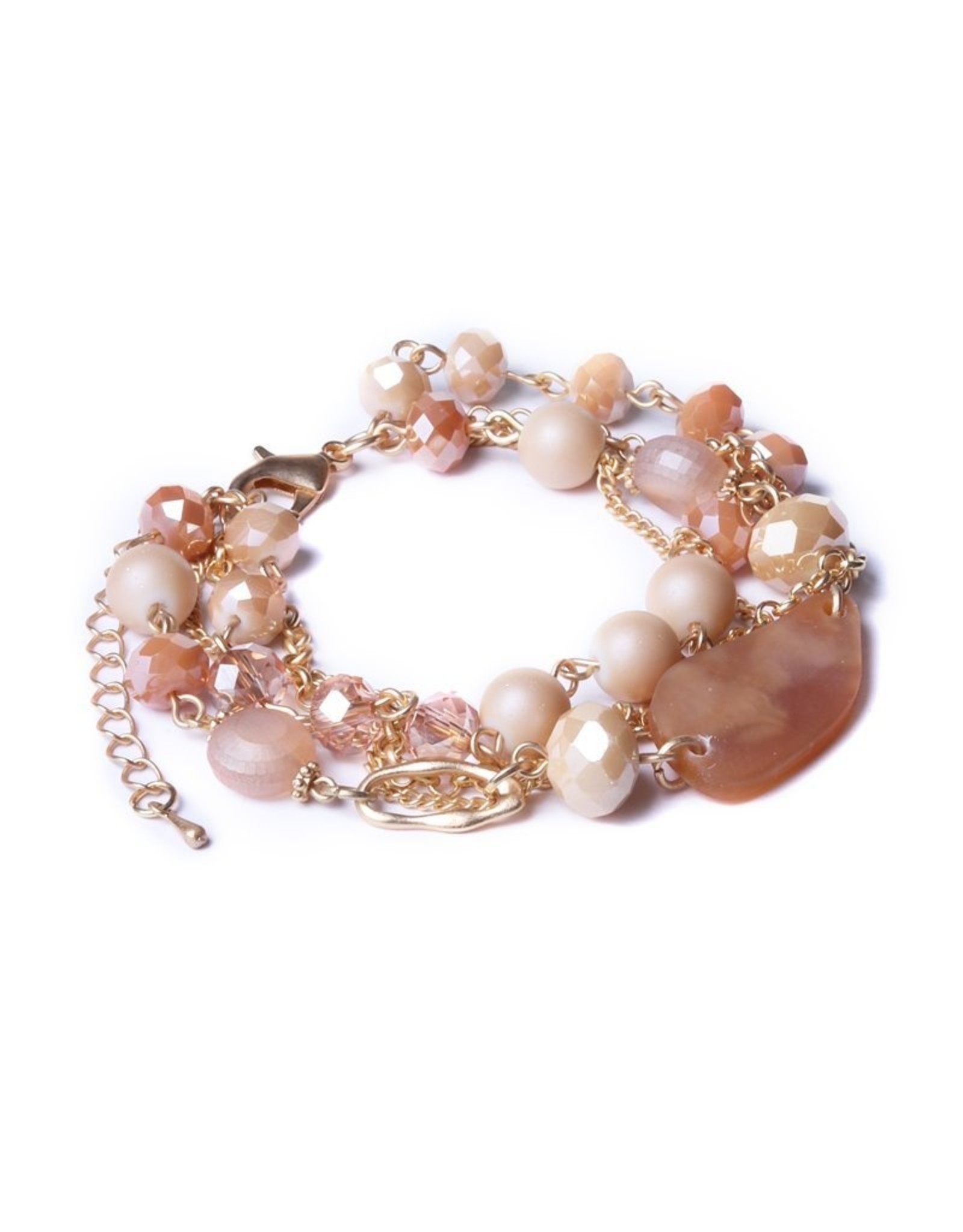 Biba bijouterie Armband topaz perzik kleur Biba