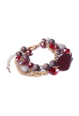 Biba bijouterie Armband rood kleur Biba