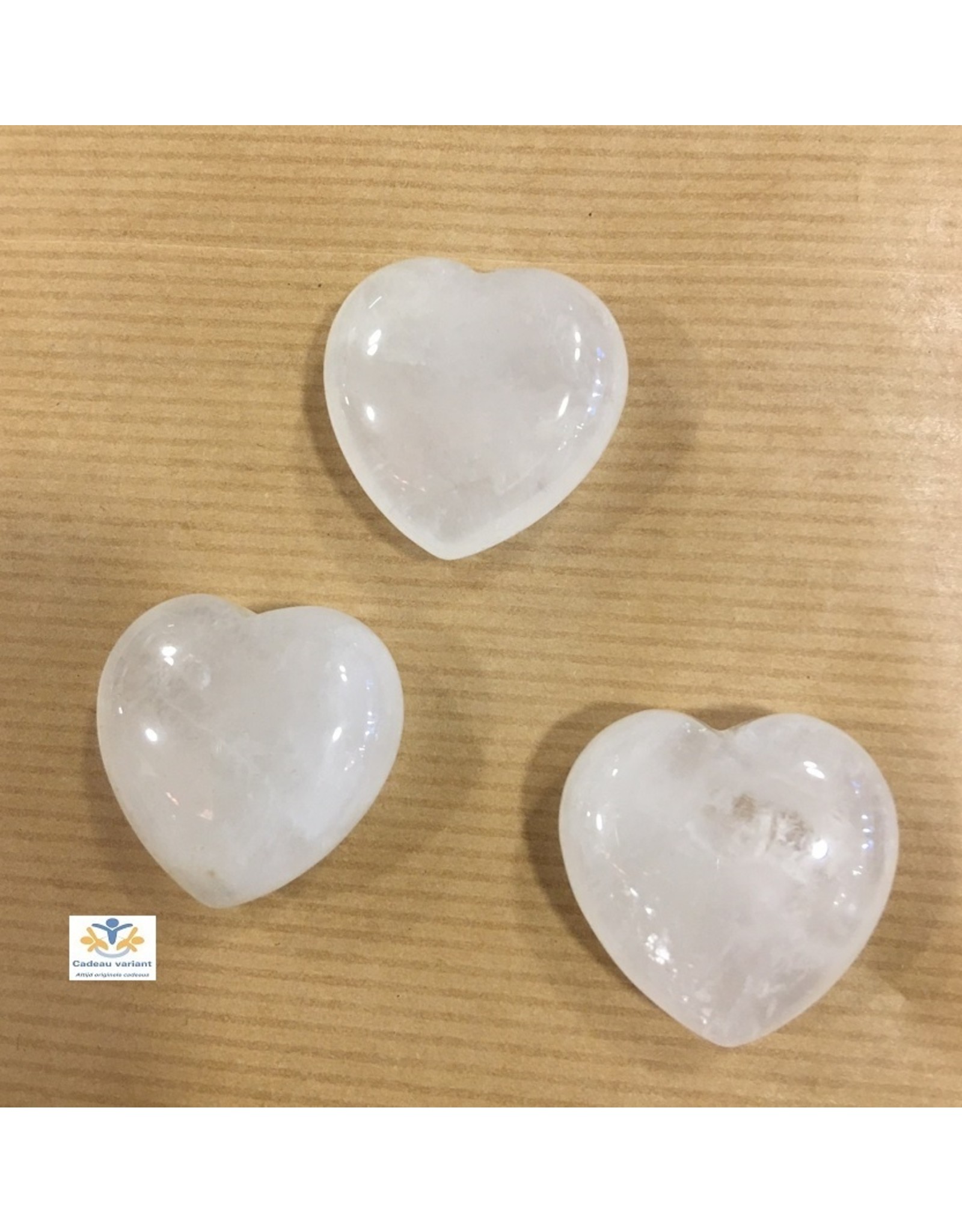Bergkristal edelsteen hart 3 cm