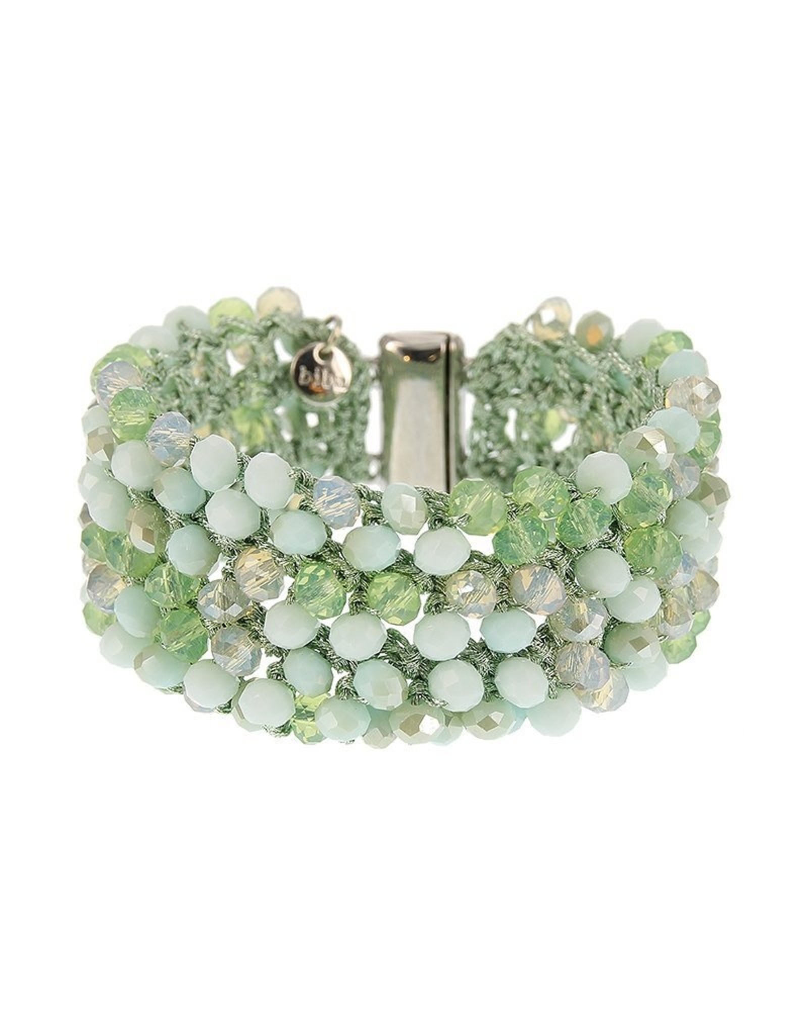 Biba bijouterie Armband breed kralen groen