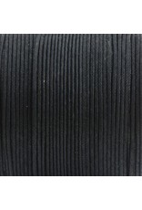 Wax koord zwart 1 meter (touw)