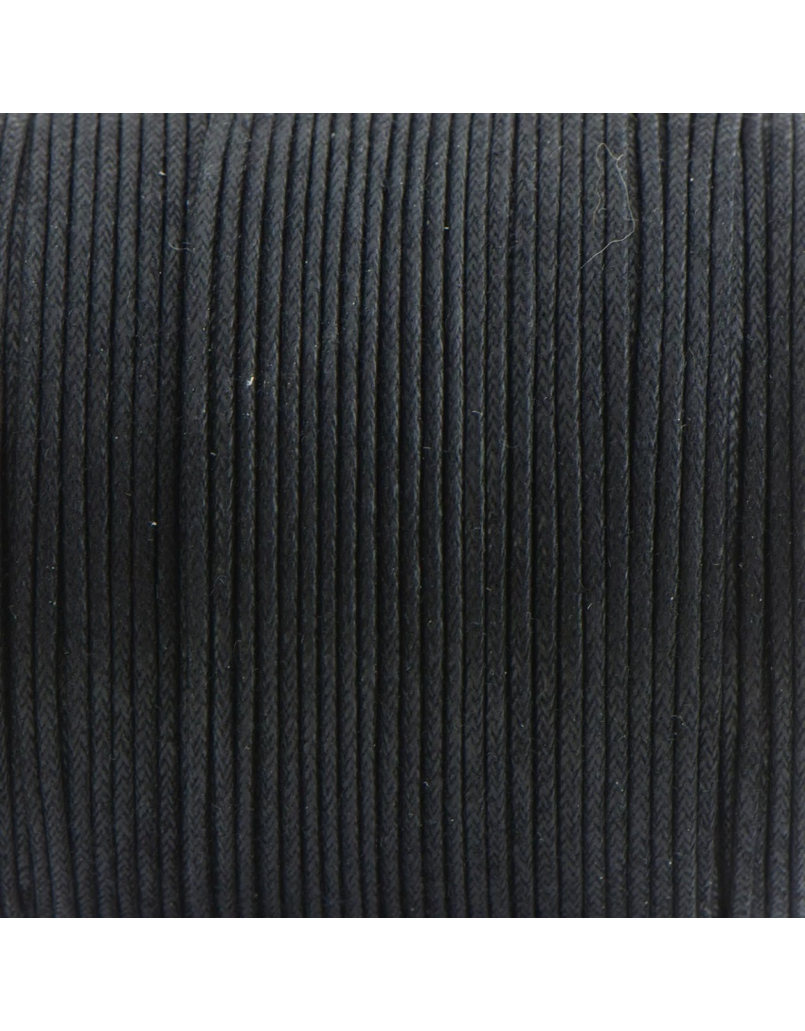 Wax koord zwart 1 meter (touw)