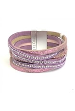 Life Charms Armband wrap Life Charms paars roze