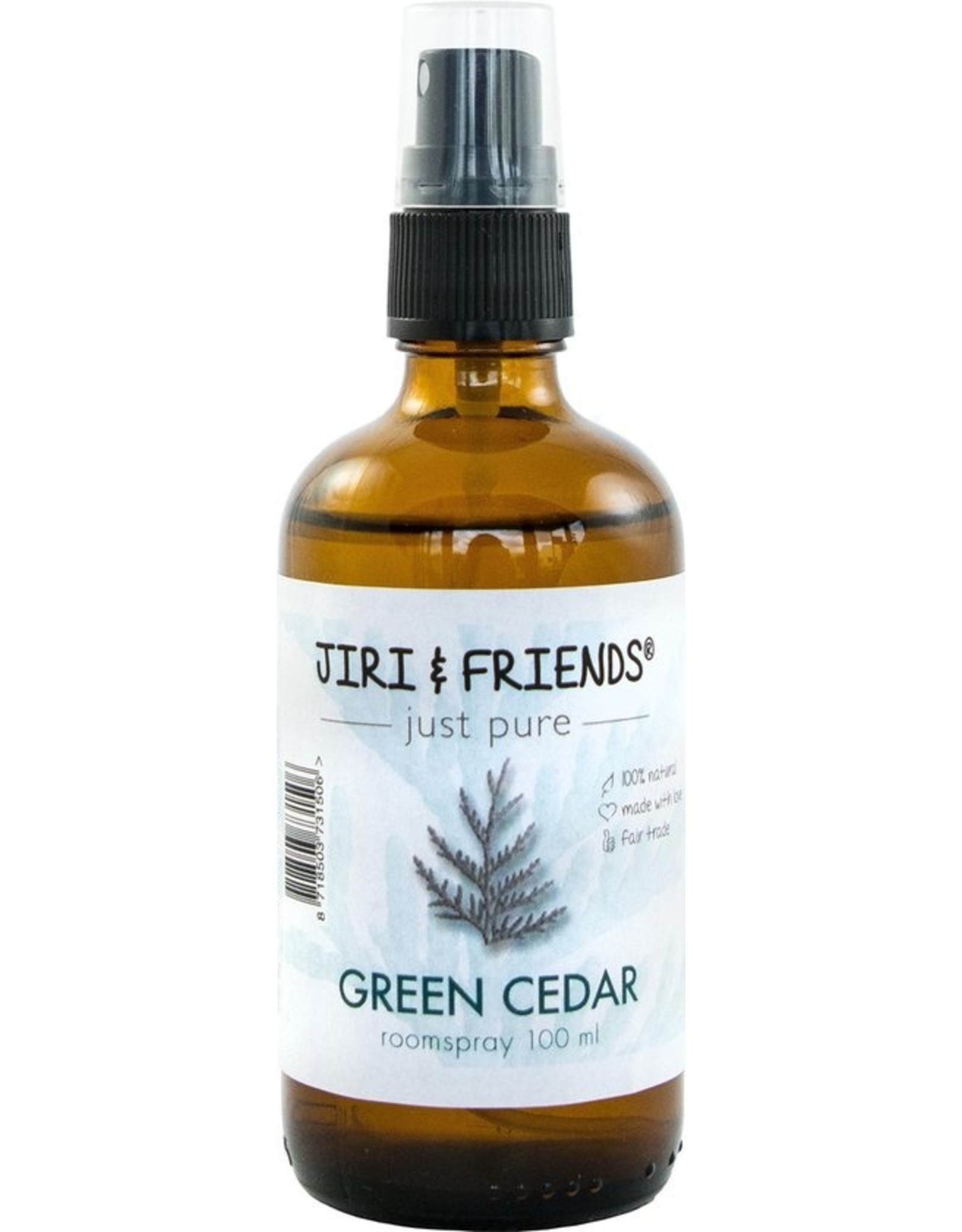 Jiri en Friends 100% natuurlijk Aromatherapy spray Green Cedar (Ceder)