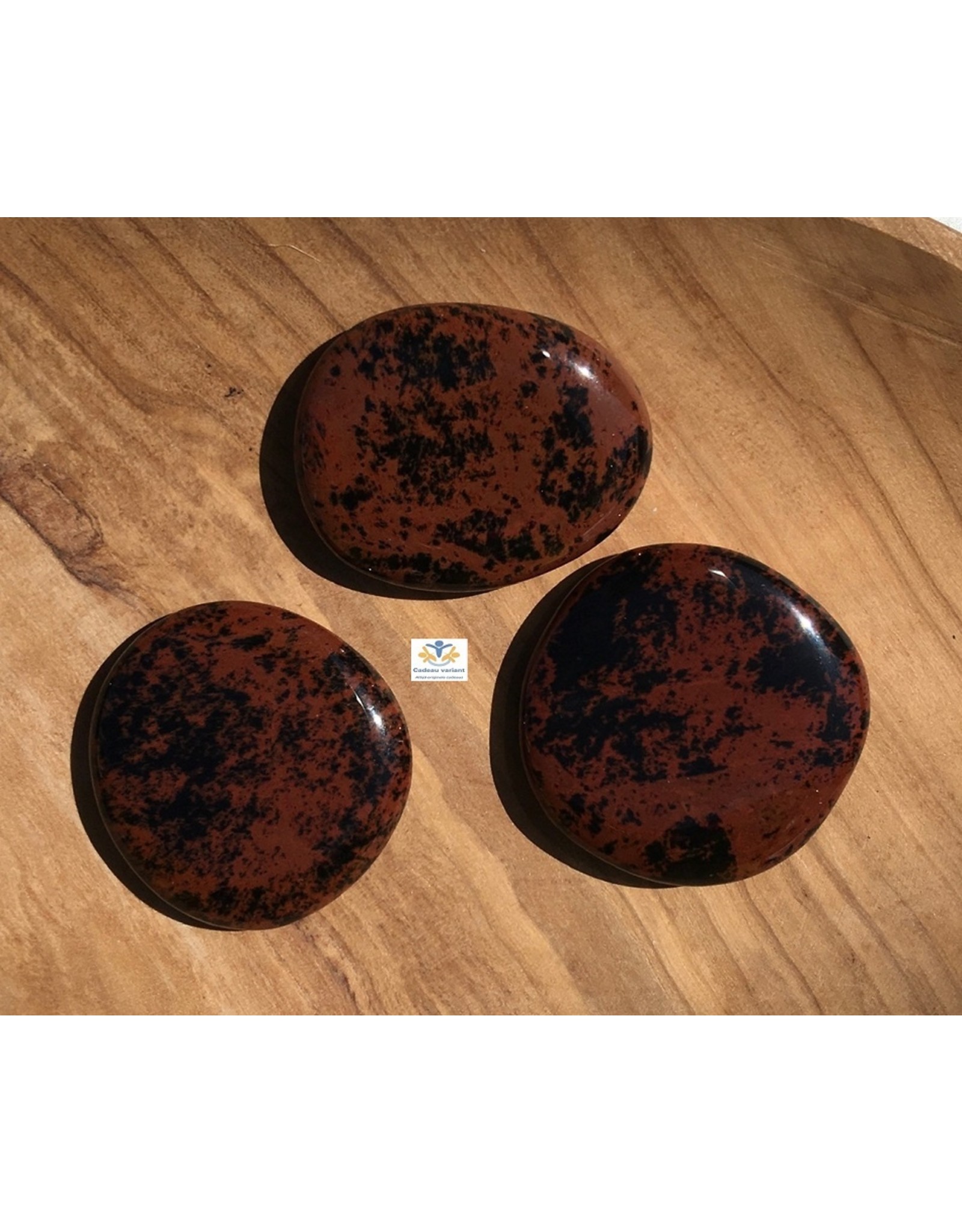 Obsidiaan mahonie schijfsteen