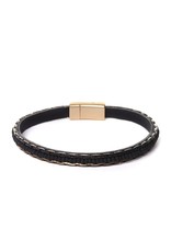 Biba Armband zwart goud magneetsluiting