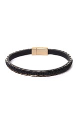 Biba bijouterie Armband zwart goud magneetsluiting