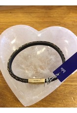 Biba bijouterie Armband zwart goud magneetsluiting
