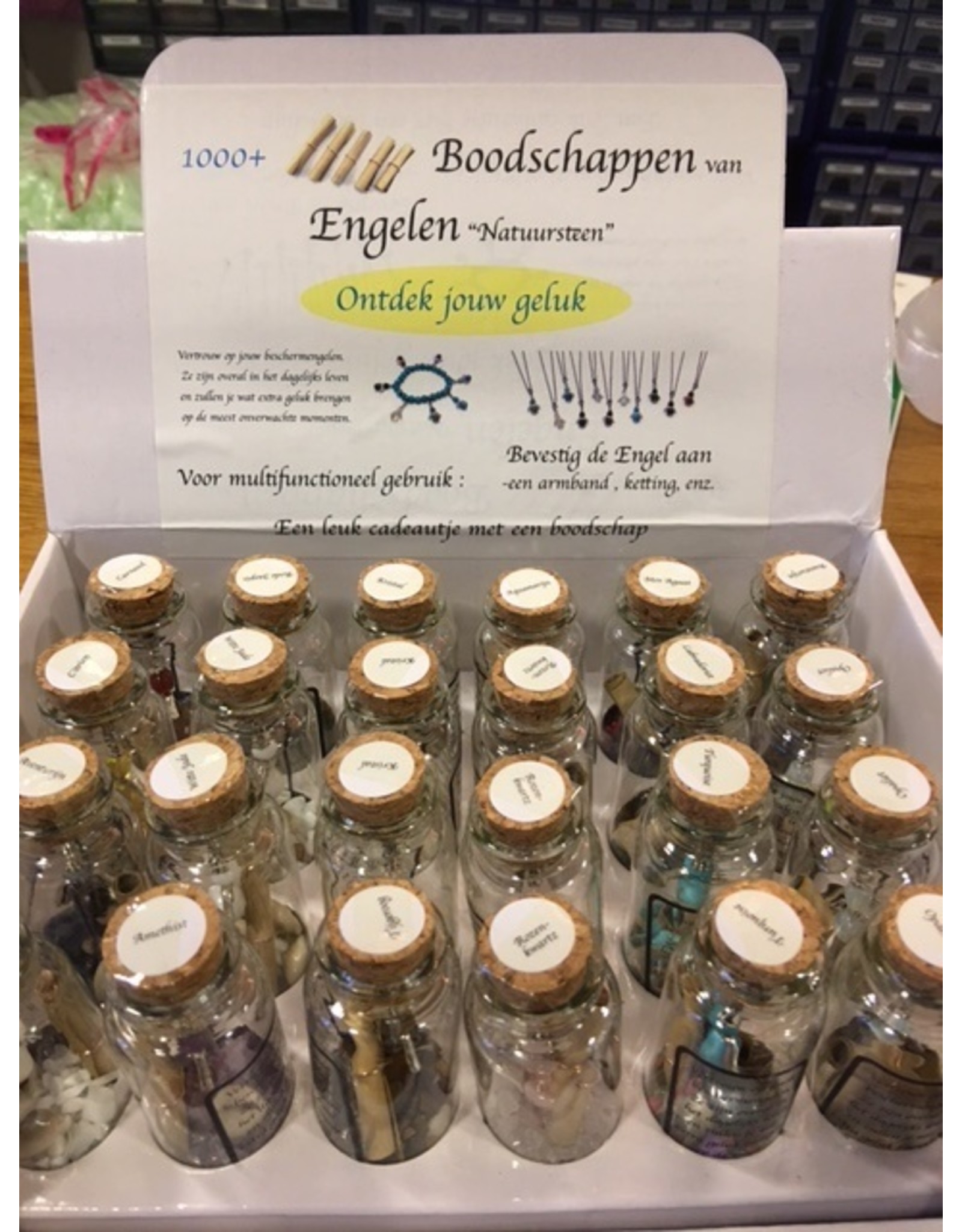 Engel edelsteen flesje cadeau