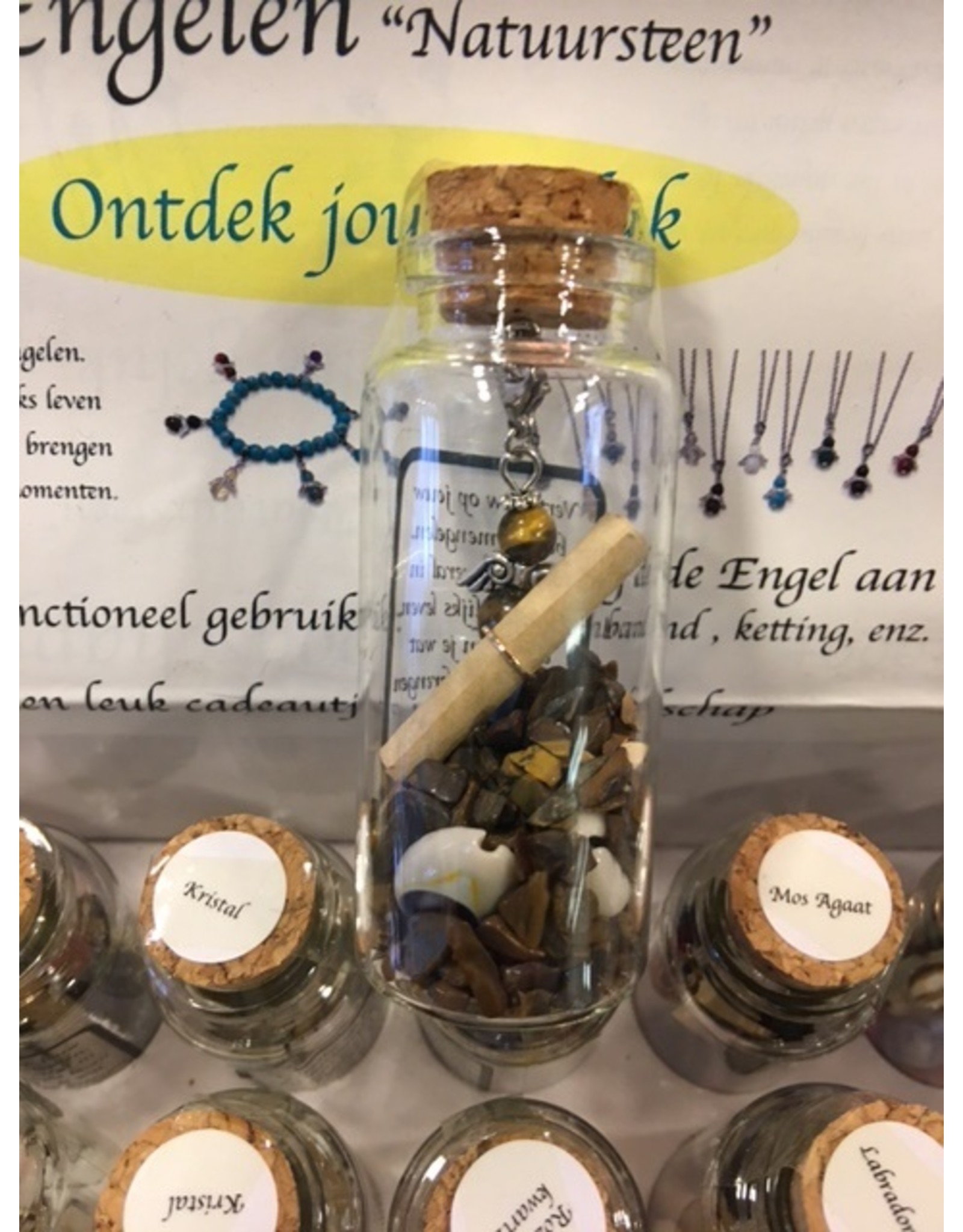 Engel edelsteen flesje cadeau