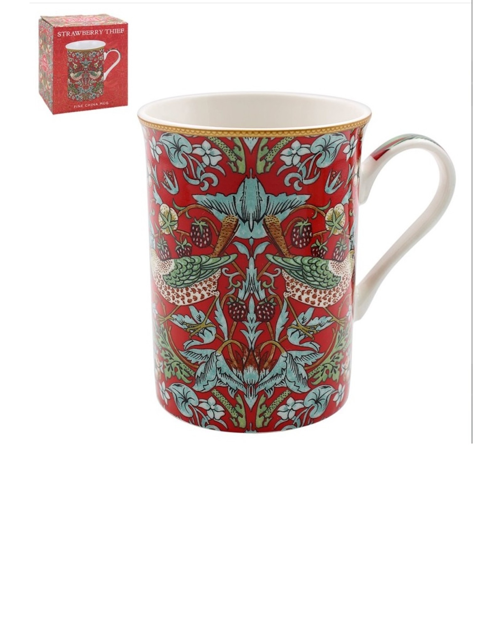 Leonardo collectie Mok strawberry thief  red William Morris