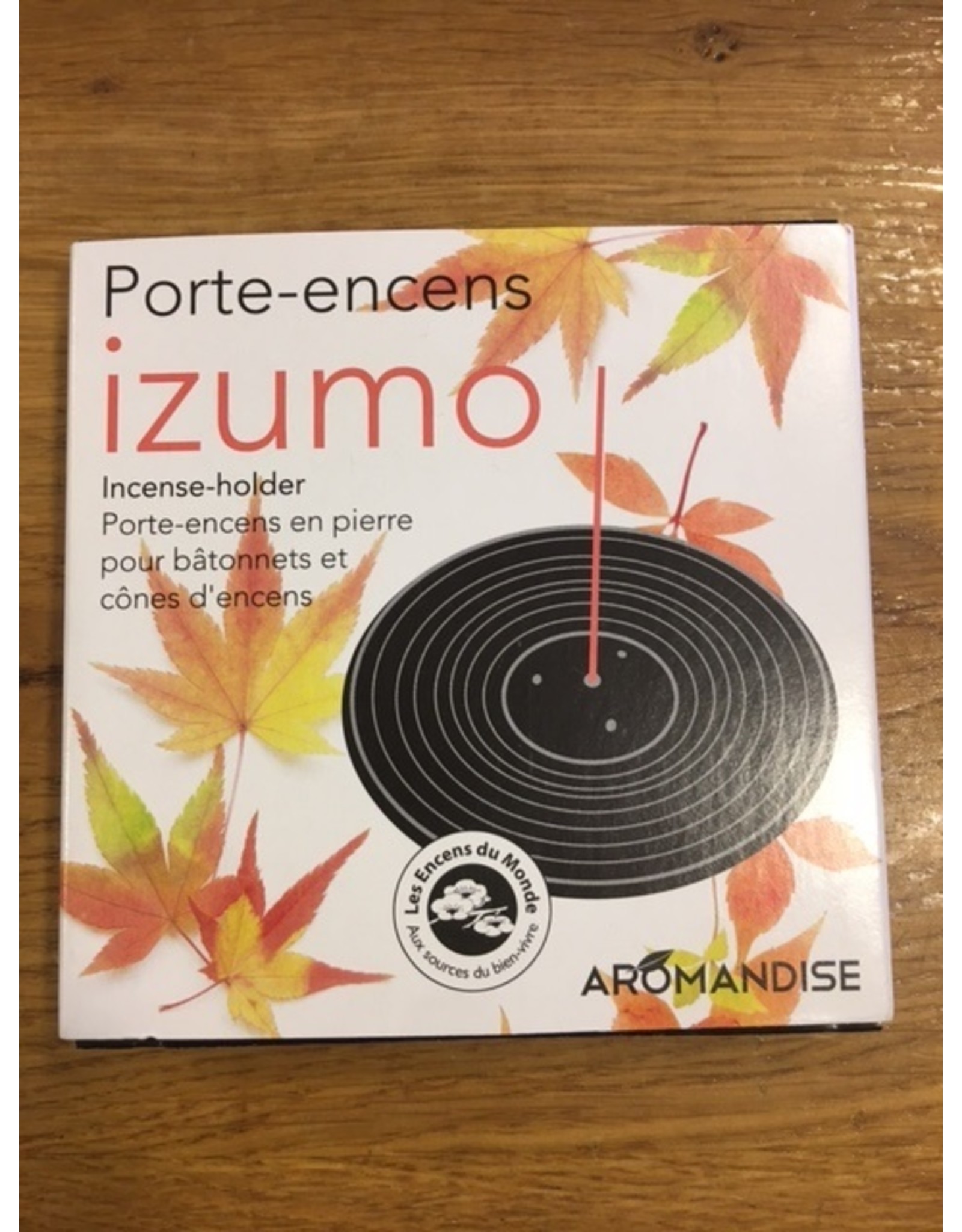 Wierookhouder izumo zwart natuursteen