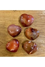 Carneool edelsteen hart 4 cm bol