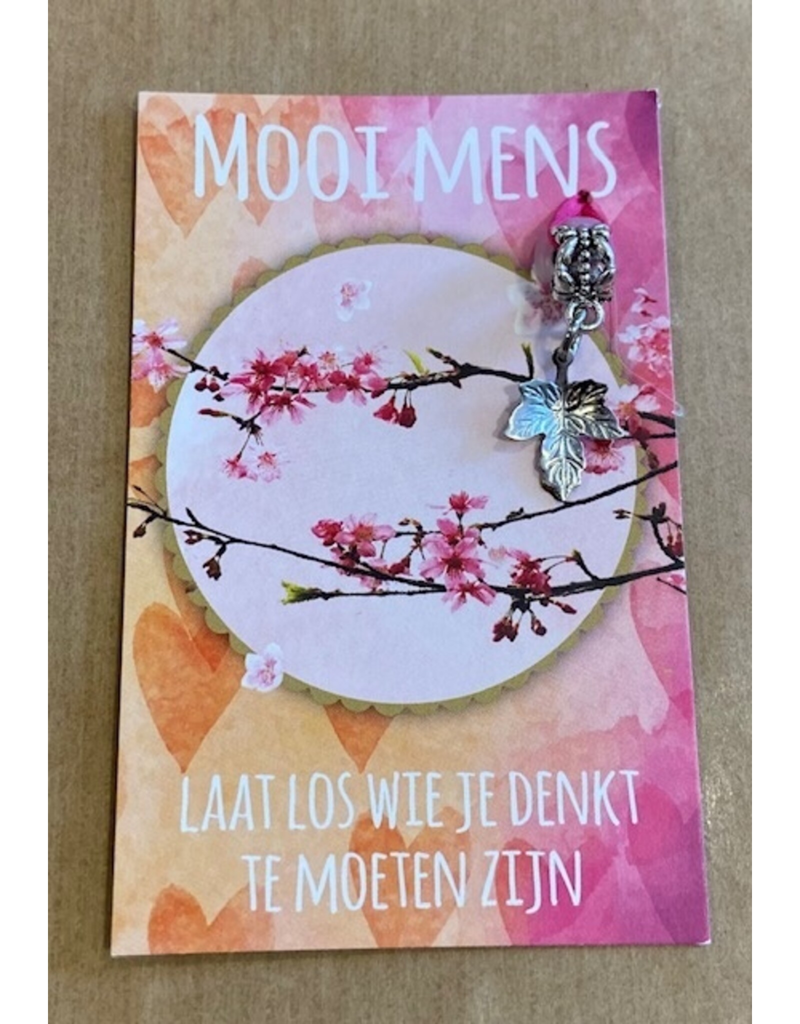 Mooi mens kaarten Mooi mens kaartje laat los met bedel blad